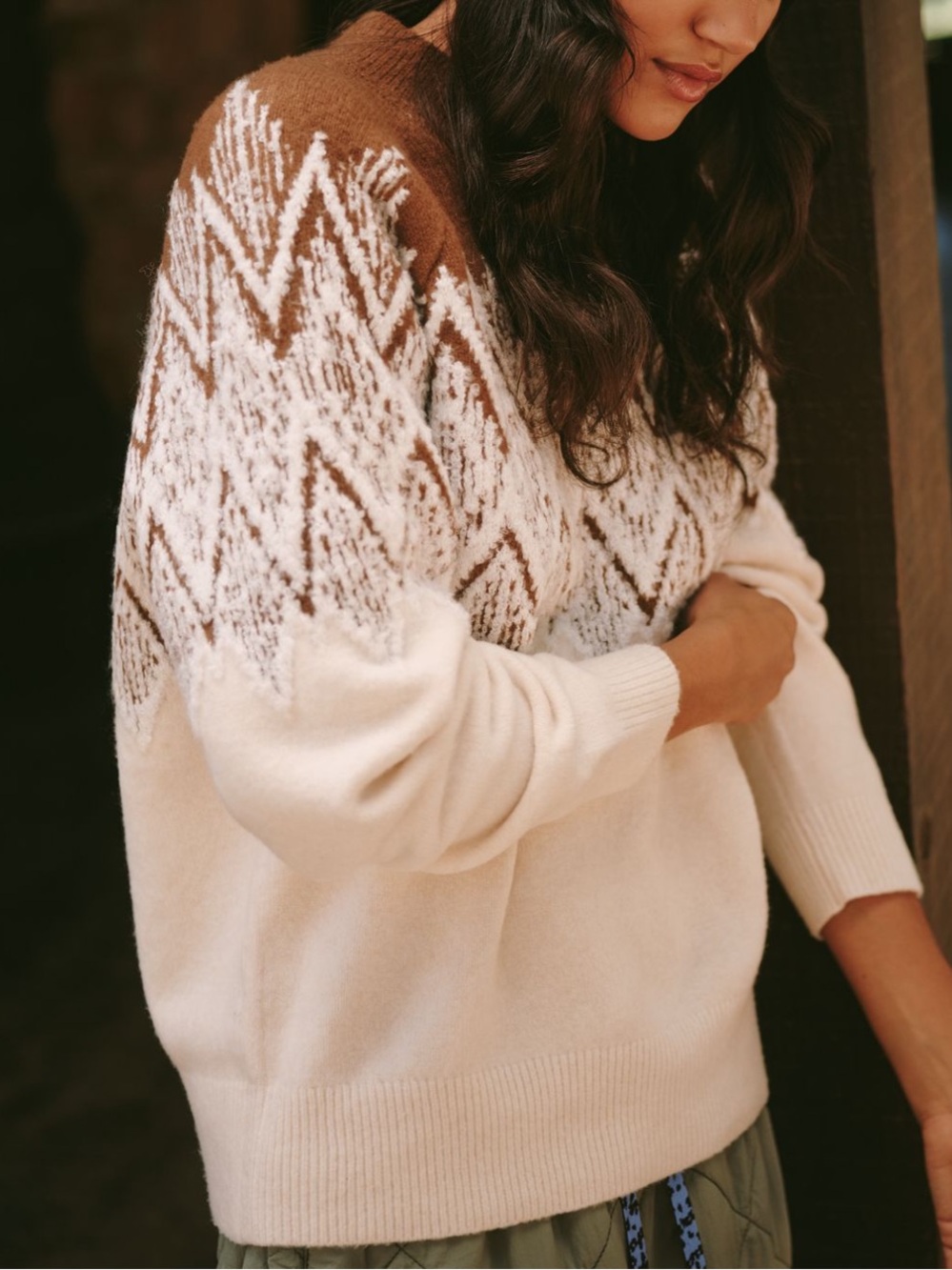 VARLEY SIREN JACQUARD SWEATER M